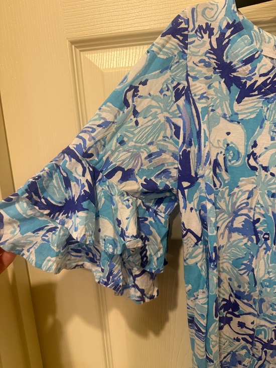 Lilly Pulitzer Lola Elephant Appeal blue top, medium - Picture 4 of 7